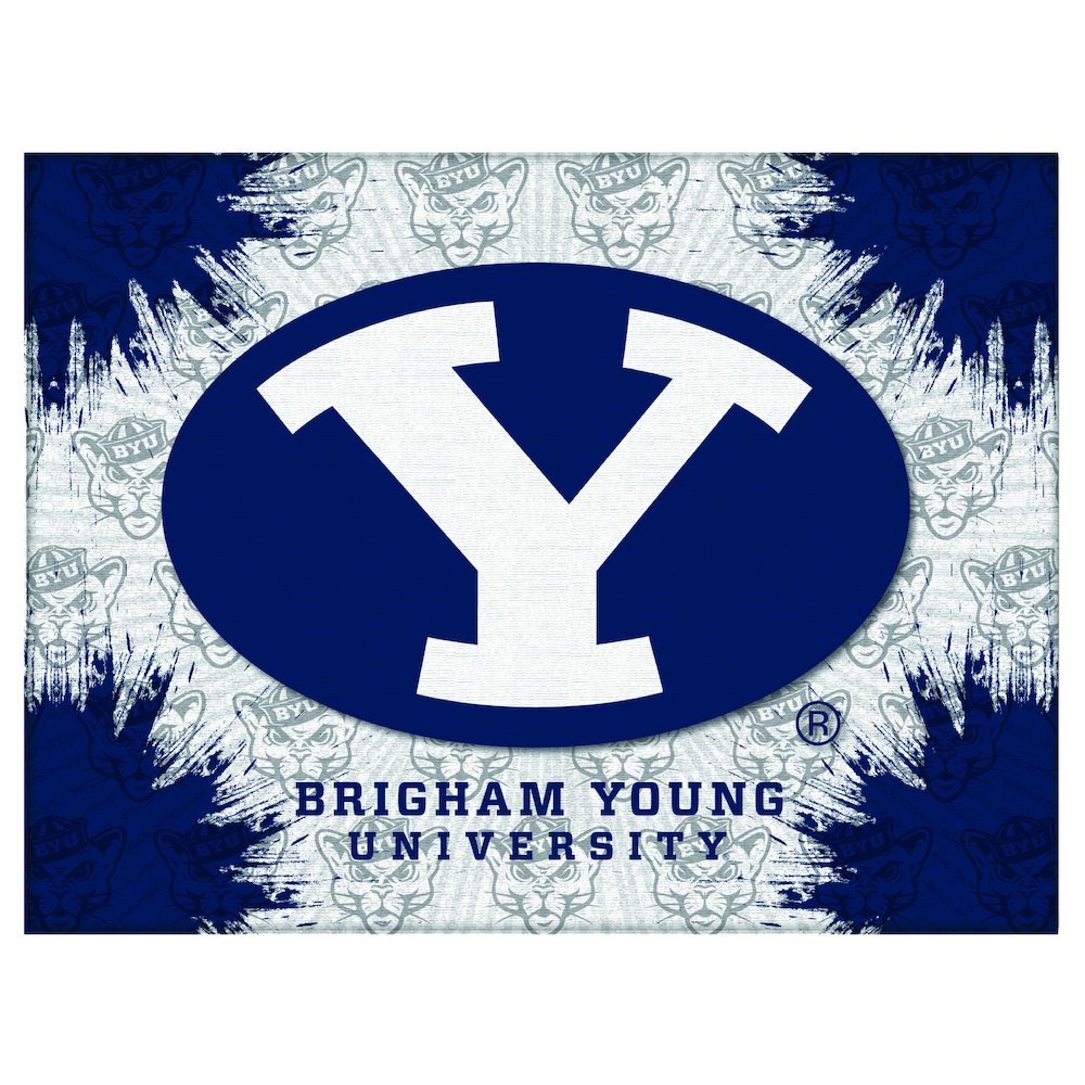 Brigham Young 15" x 20" Officially Licensed Logo Canvas