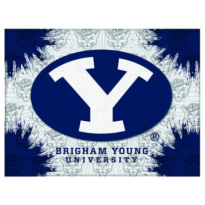 Brigham Young 15" x 20" Officially Licensed Logo Canvas