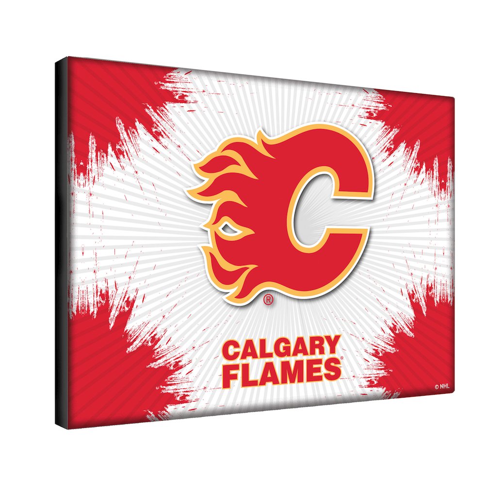 Calgary Flames 15" x 20" Officially Licensed Logo Canvas