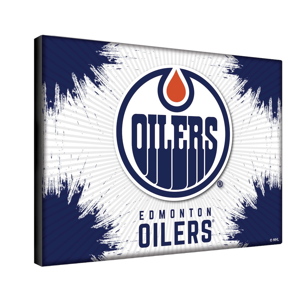 Edmonton Oilers 15" x 20" Officially Licensed Logo Canvas