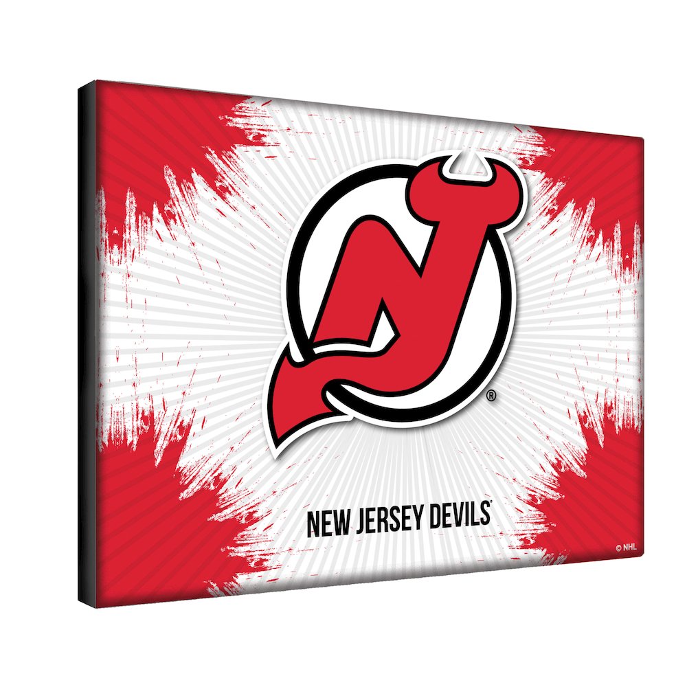 New Jersey Devils 15" x 20" Officially Licensed Logo Canvas