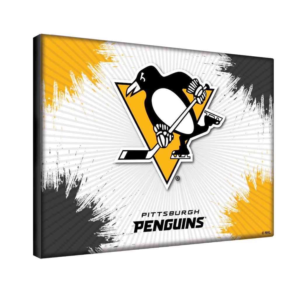 Pittsburgh Penguins 15" x 20" Officially Licensed Logo Canvas