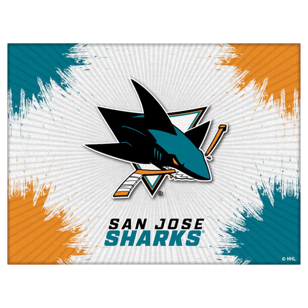 San Jose Sharks 15" x 20" Officially Licensed Logo Canvas