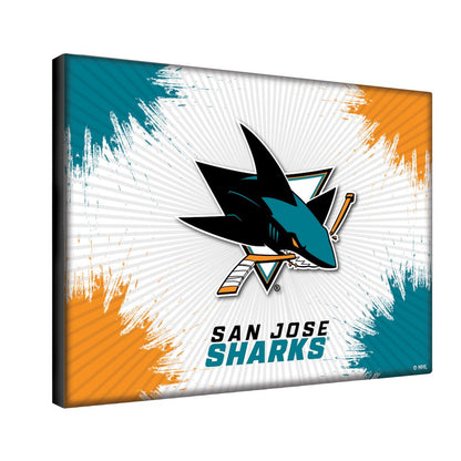 San Jose Sharks 15" x 20" Officially Licensed Logo Canvas