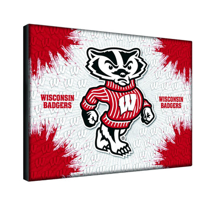 Wisconsin "Badger" 15" x 20" Officially Licensed Logo Canvas