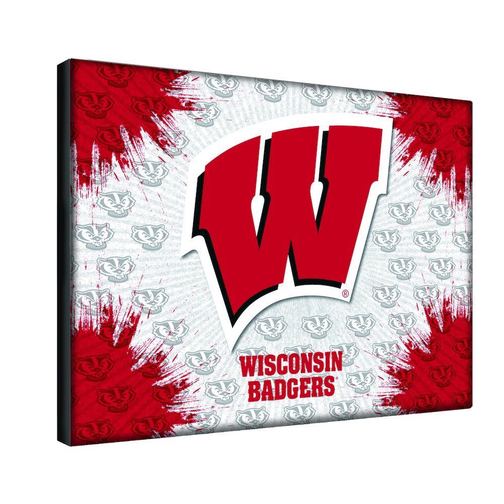 Wisconsin "W" 15" x 20" Officially Licensed Logo Canvas