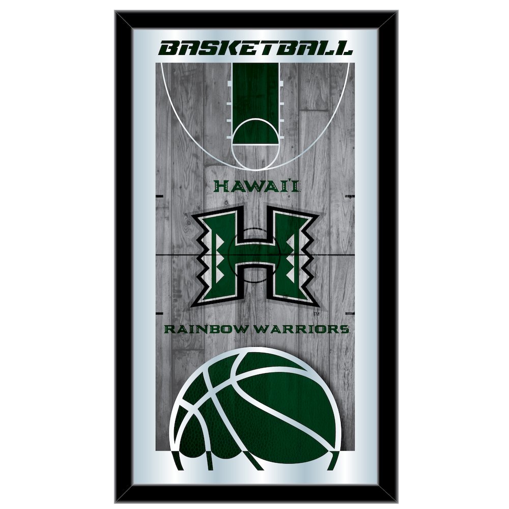 University of Hawaii 15" x 26" Basketball Mirror