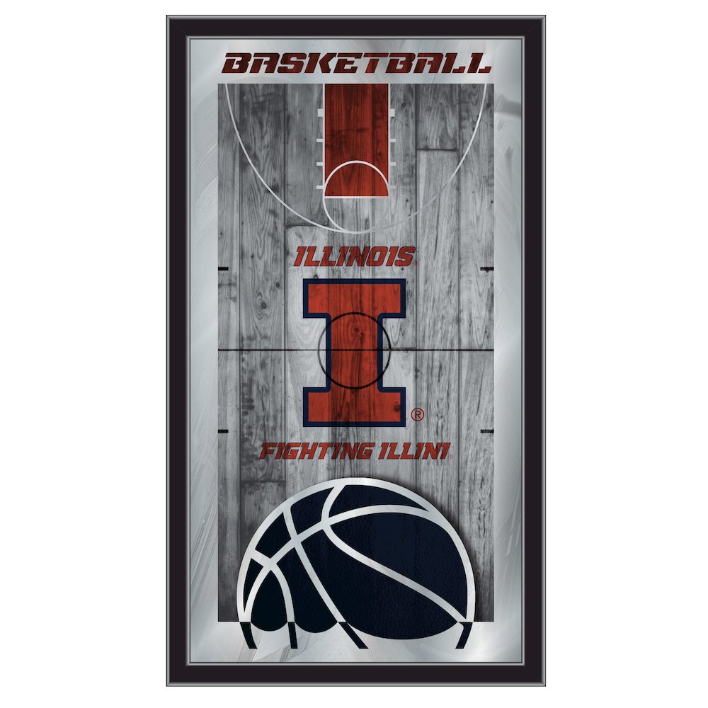 Illinois 15" x 26" Basketball Mirror