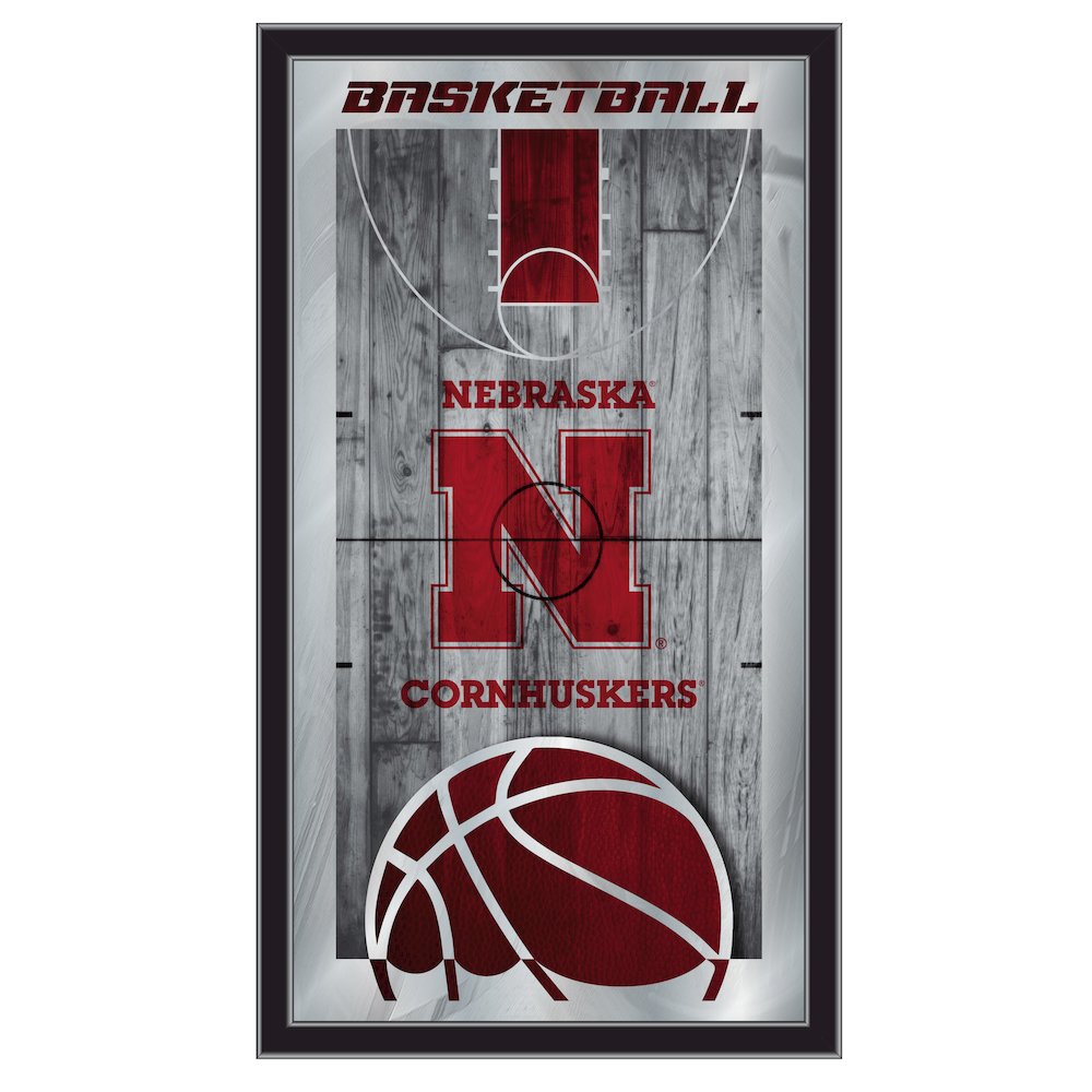 Nebraska 15" x 26" Basketball Mirror
