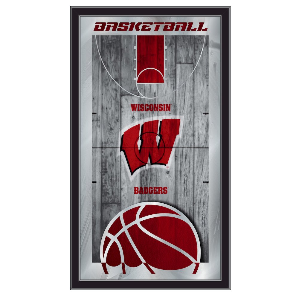 Wisconsin 15" x 26" Basketball Mirror