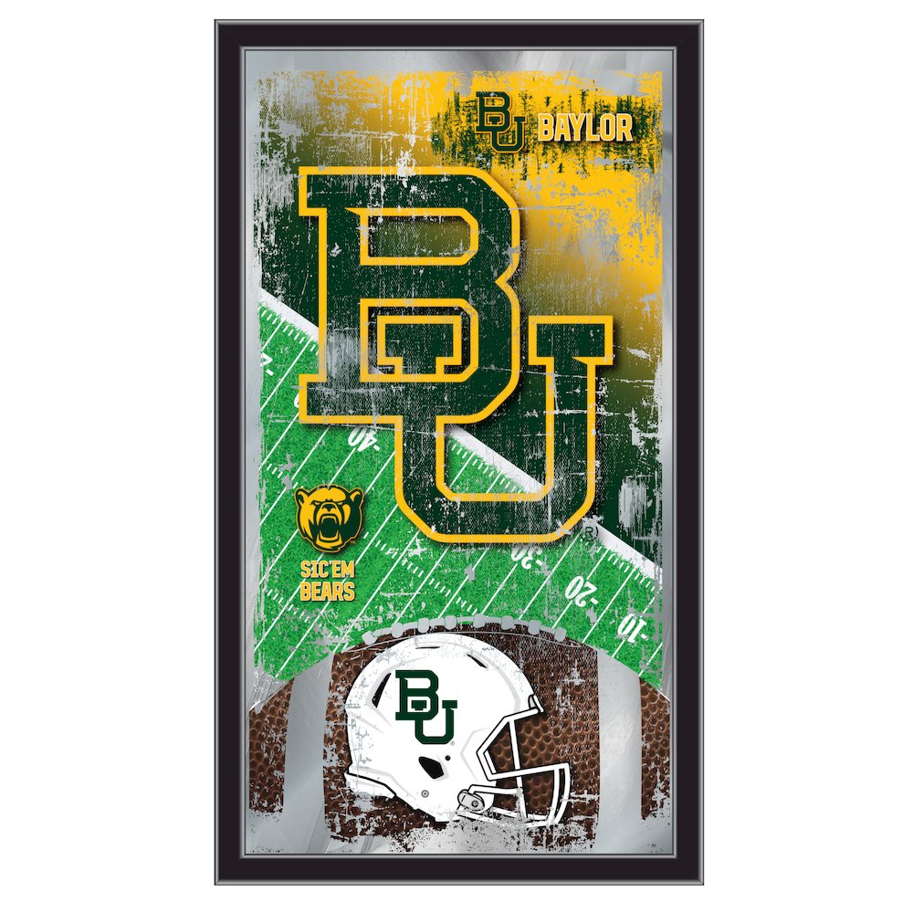 Baylor 15" x 26" Football Mirror