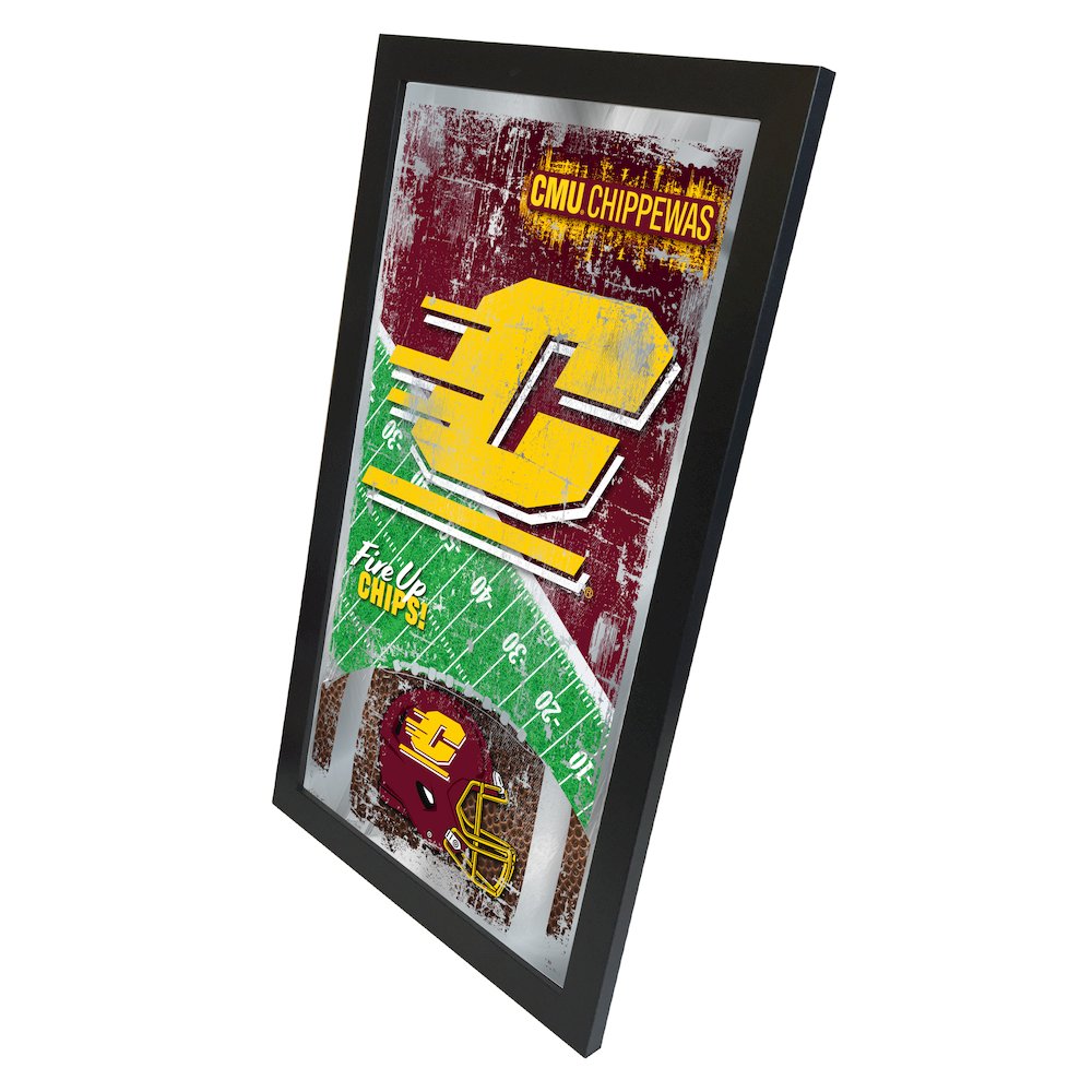 Central Michigan 15" x 26" Football Mirror