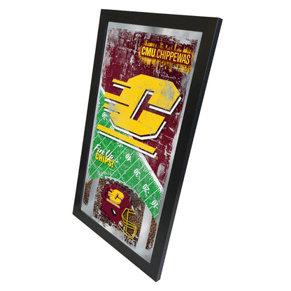 Central Michigan 15" x 26" Football Mirror