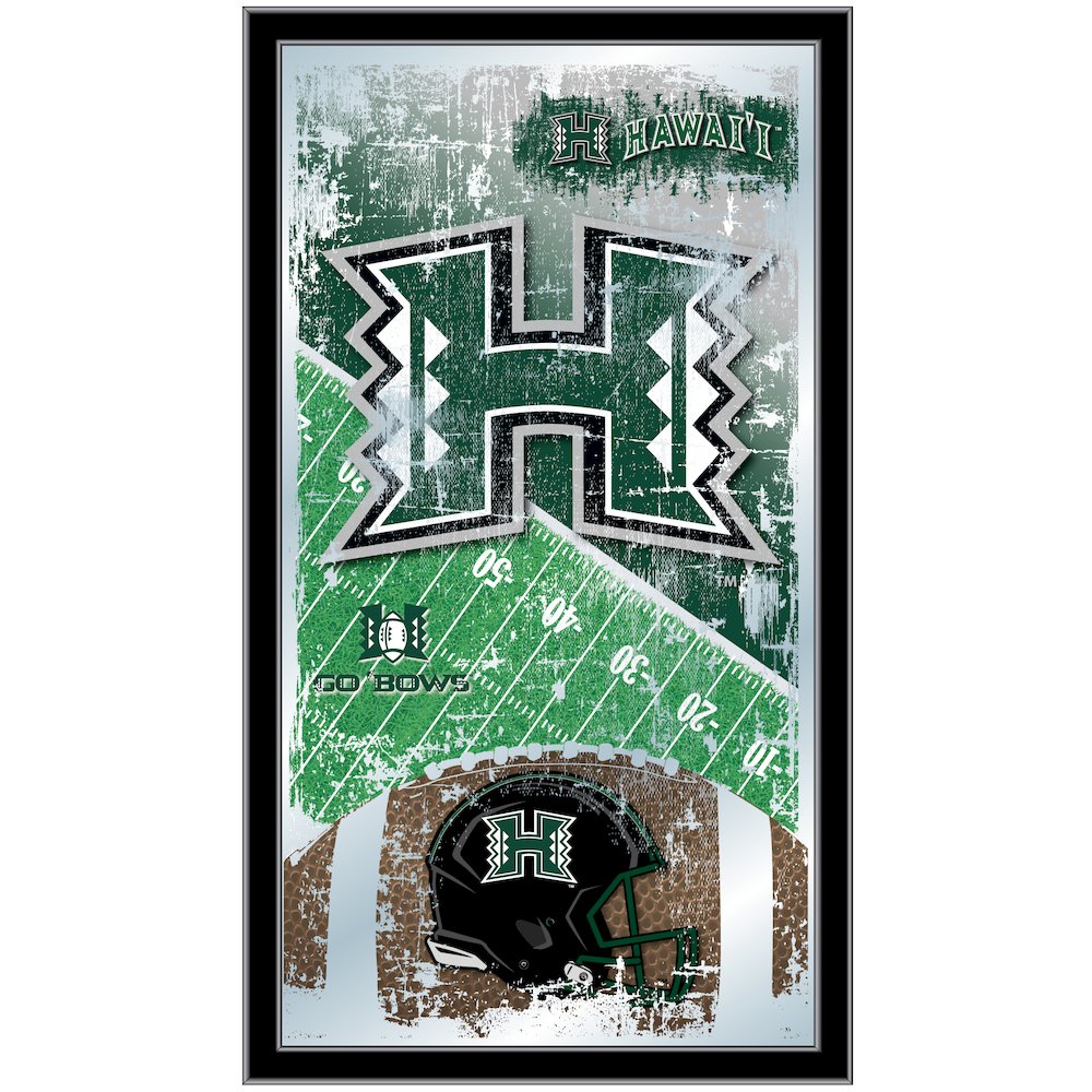 University of Hawaii 15" x 26" Football Mirror