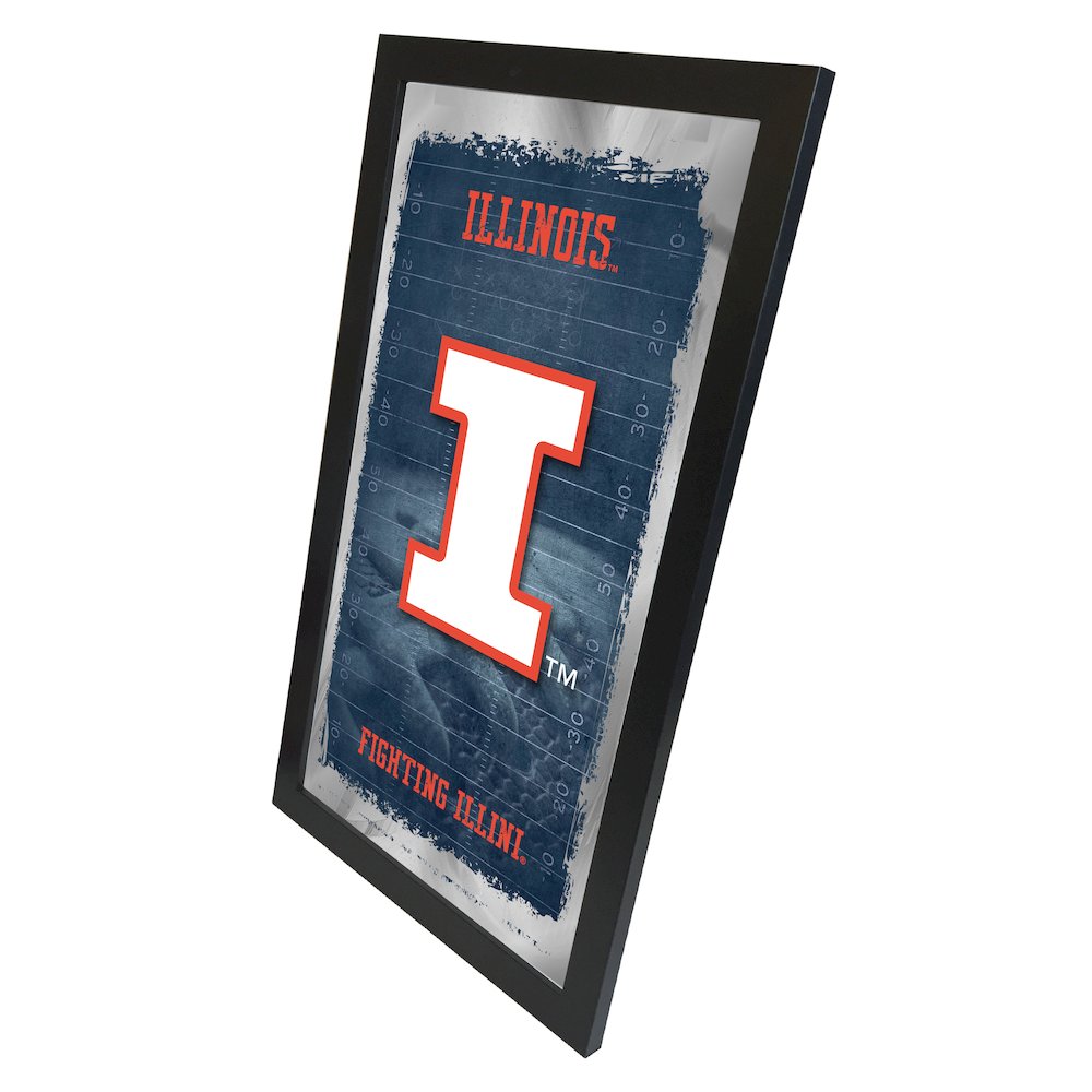 Illinois 15" x 26" Football Mirror