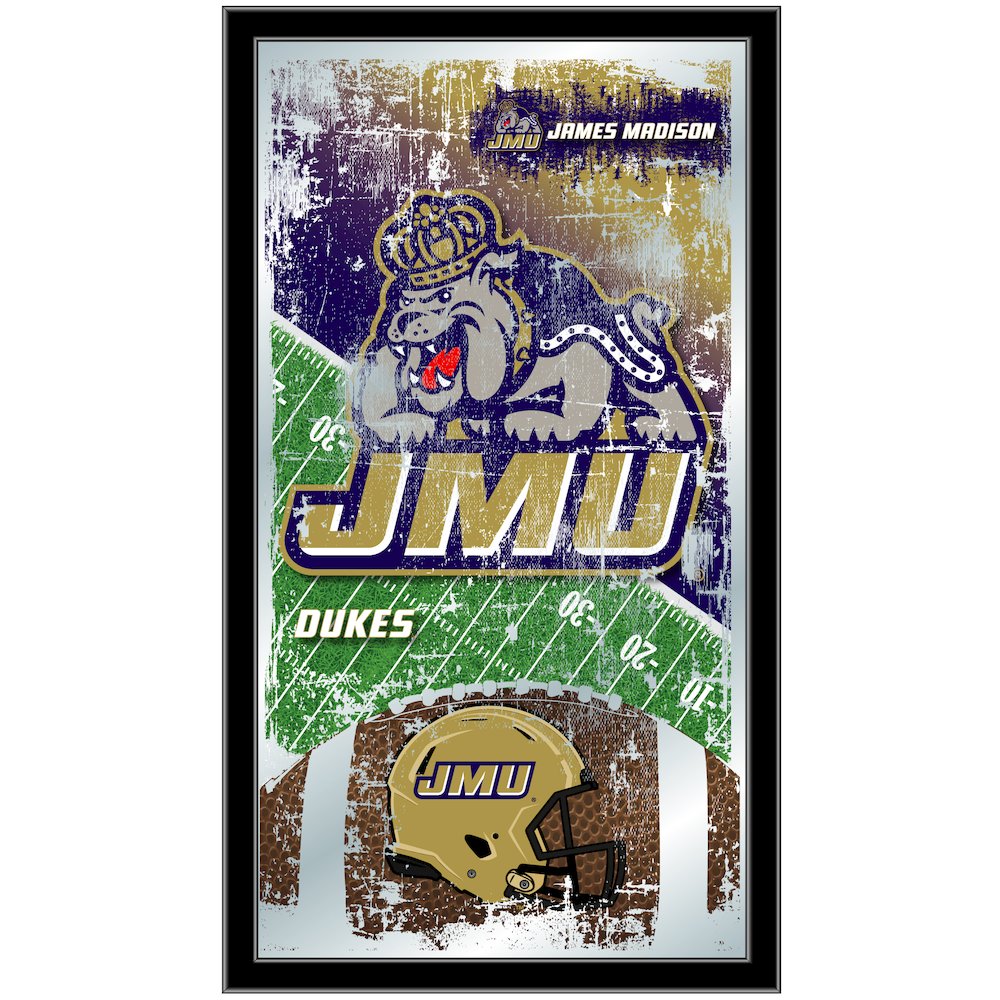 James Madison 15" x 26" Football Mirror