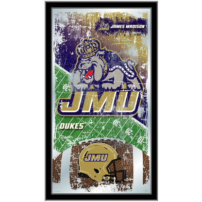 James Madison 15" x 26" Football Mirror