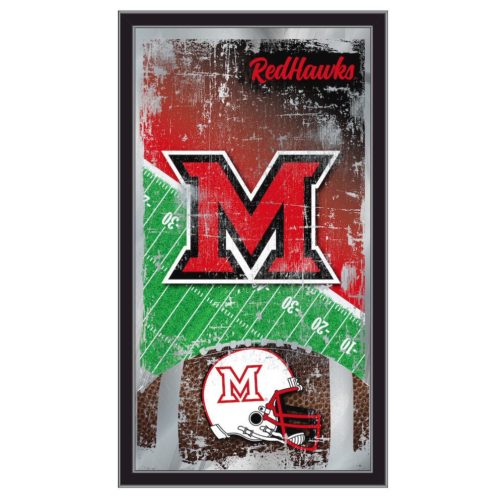 Miami (OH) 15" x 26" Football Mirror
