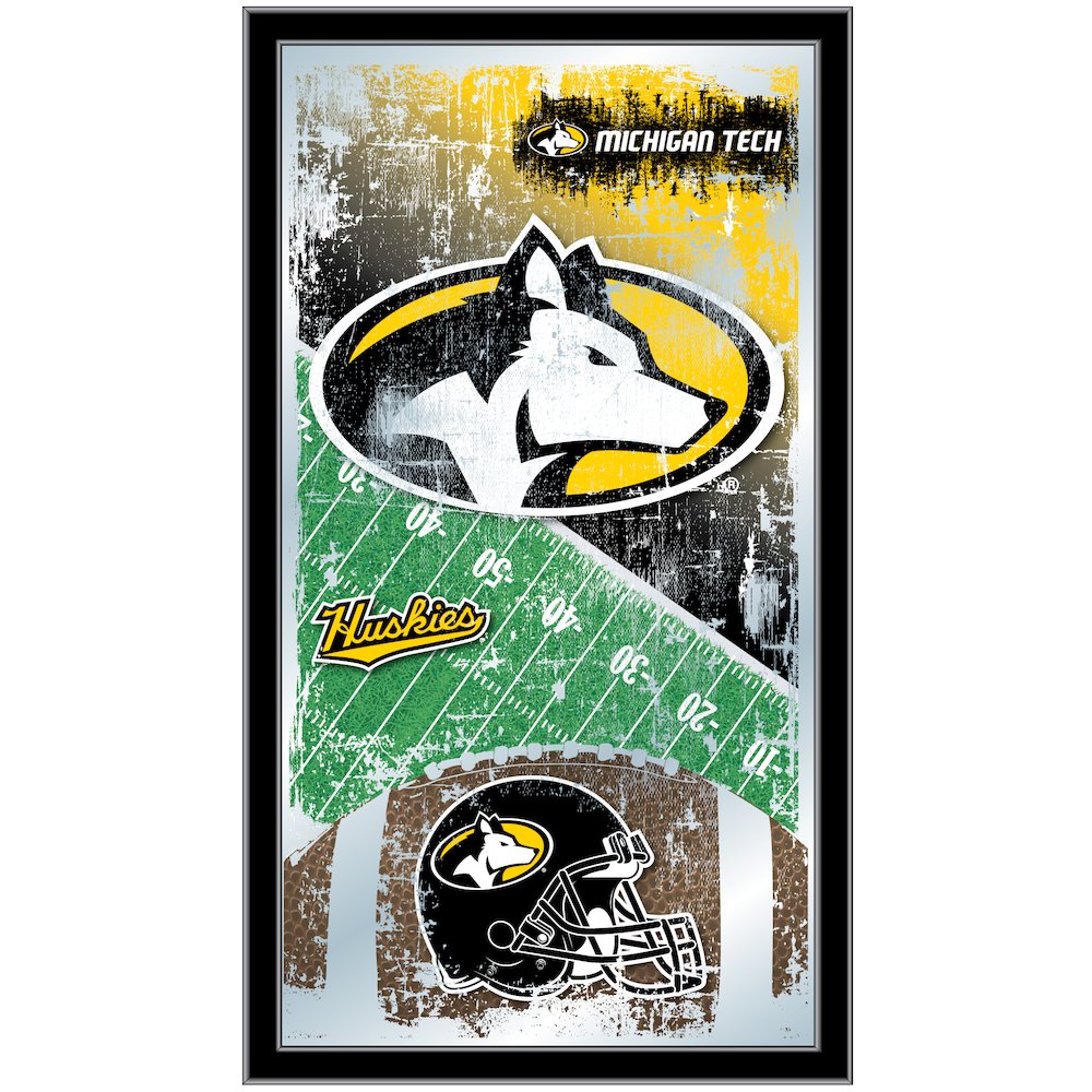 Michigan Tech 15" x 26" Football Mirror