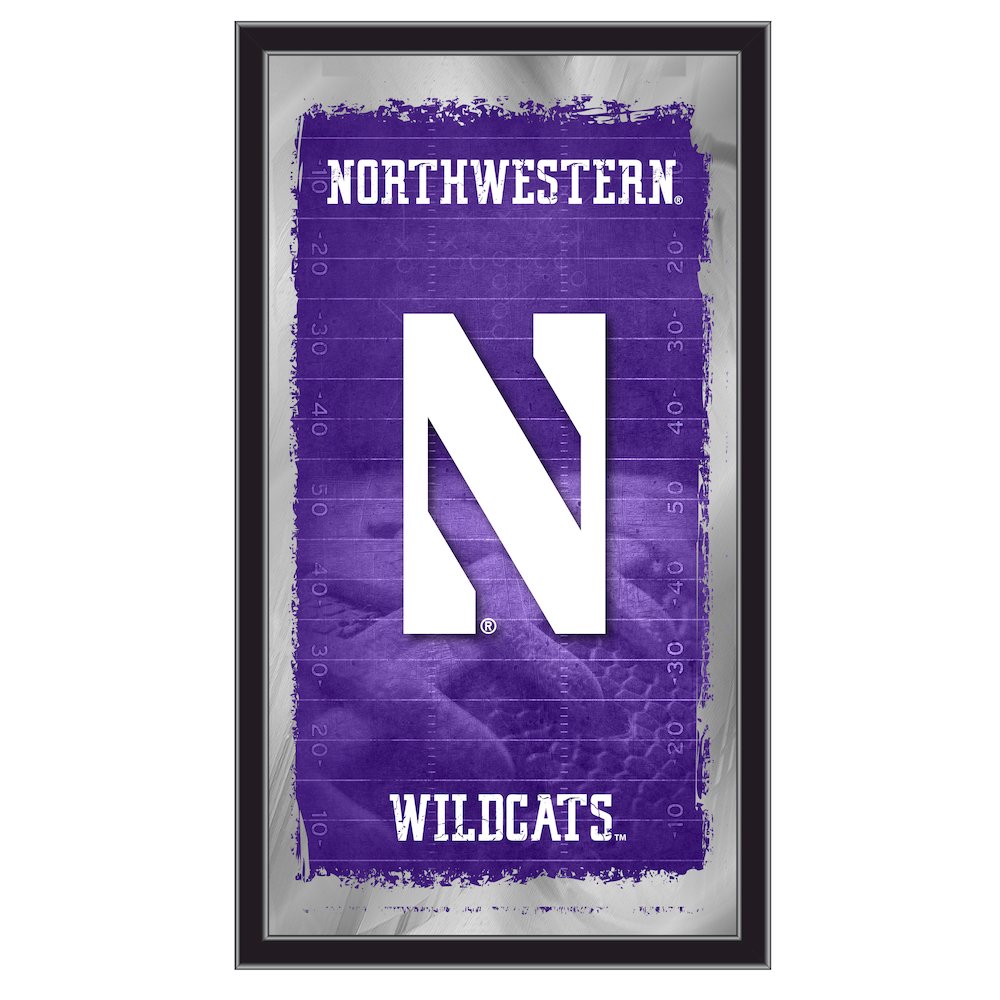 Northwestern 15" x 26" Football Mirror