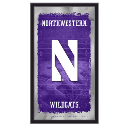 Northwestern 15" x 26" Football Mirror