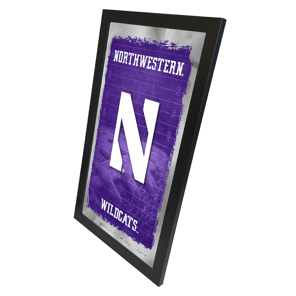 Northwestern 15" x 26" Football Mirror