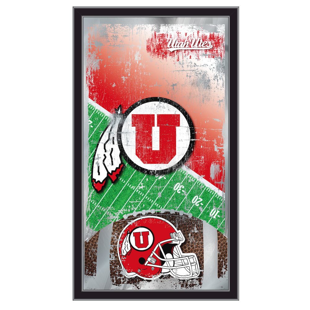 Utah 15" x 26" Football Mirror