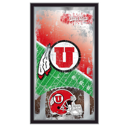 Utah 15" x 26" Football Mirror