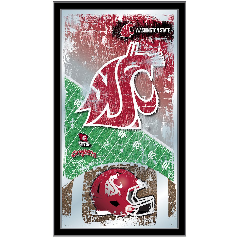 Washington State 15" x 26" Football Mirror