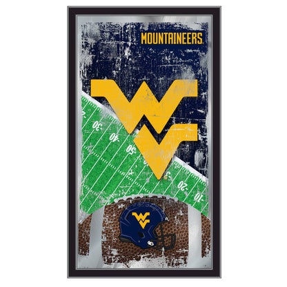 West Virginia 15" x 26" Football Mirror