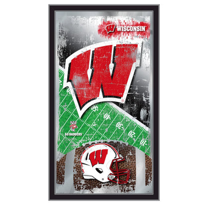 Wisconsin 15" x 26" Football Mirror
