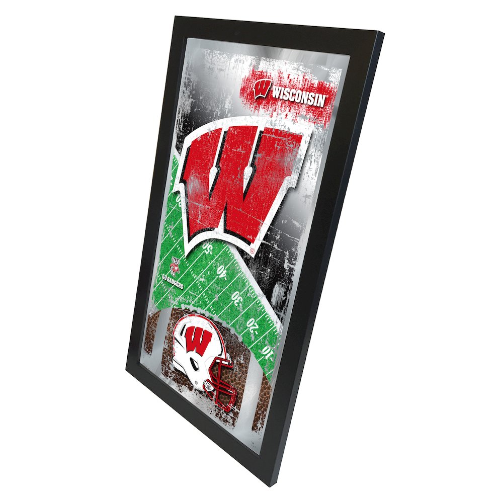 Wisconsin 15" x 26" Football Mirror