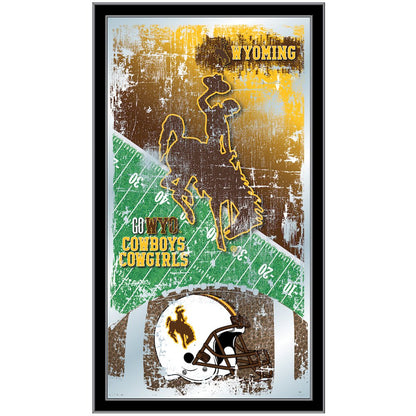 Wyoming 15" x 26" Football Mirror