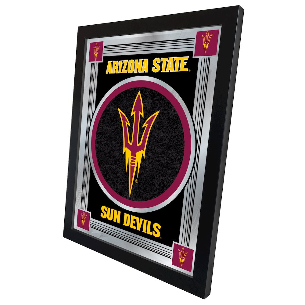 Arizona State 17" x 22" Logo Mirror with Pitchfork logo