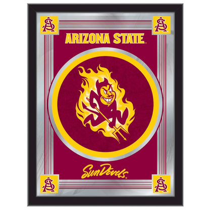 Arizona State 17" x 22" Logo Mirror with Sparky logo