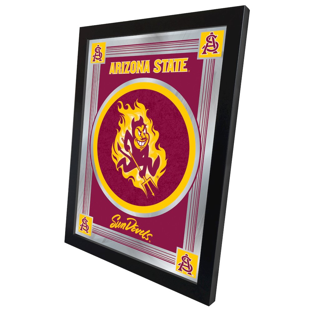 Arizona State 17" x 22" Logo Mirror with Sparky logo
