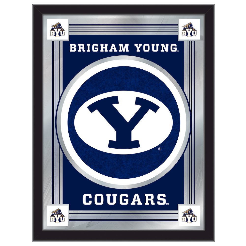 Brigham Young 17" x 22" Logo Mirror