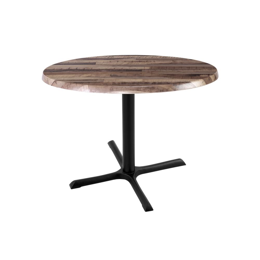 30" Tall OD211 Indoor/Outdoor All-Season Table with 30" Diameter Rustic Top