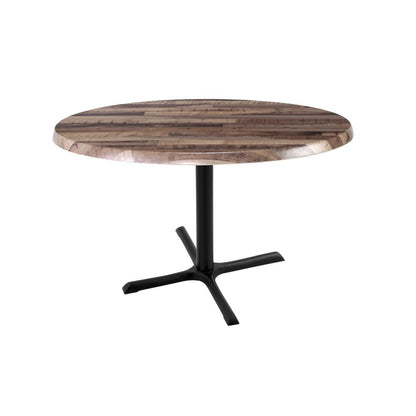 30" Tall OD211 Indoor/Outdoor All-Season Table with 36" Diameter Rustic Top