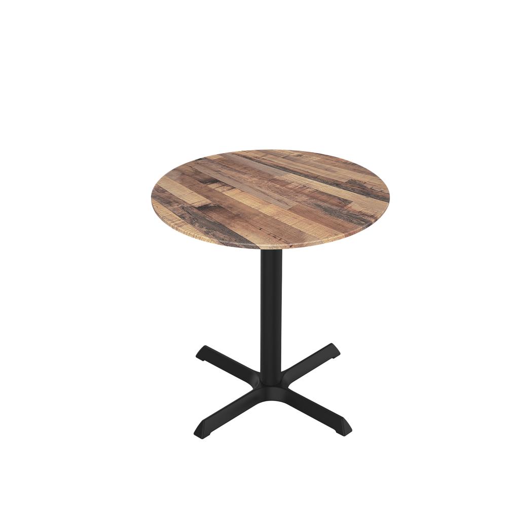 30" Tall OD211 Indoor/Outdoor All-Season Table with 32" Diameter Rustic Top