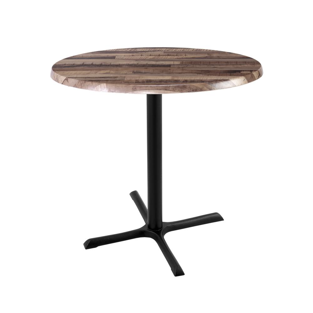 36" Tall OD211 Indoor/Outdoor All-Season Table with 30" Diameter Rustic Top