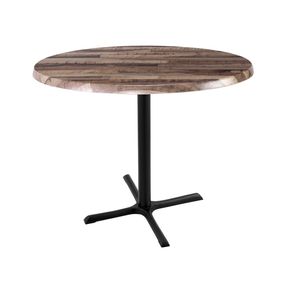 36" Tall OD211 Indoor/Outdoor All-Season Table with 36" Diameter Rustic Top