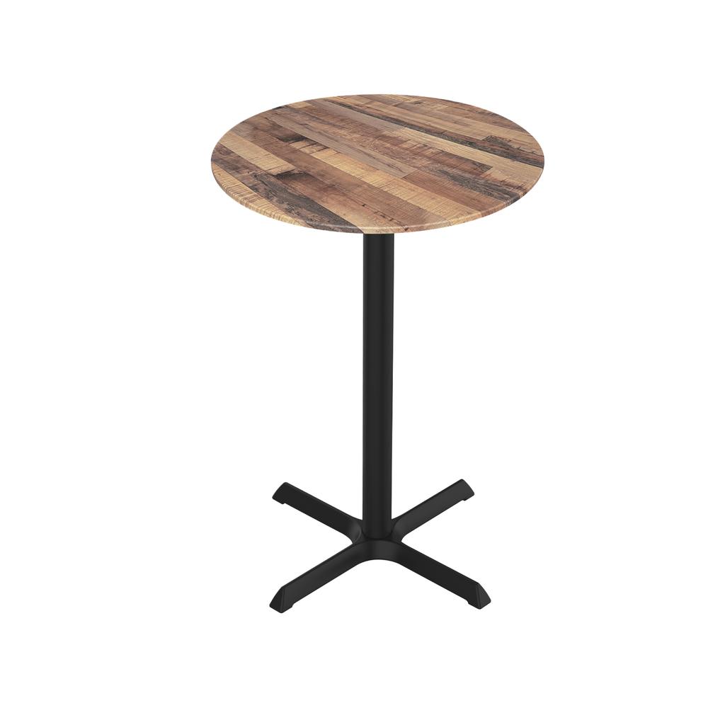 36" Tall OD211 Indoor/Outdoor All-Season Table with 32" Diameter Rustic Top