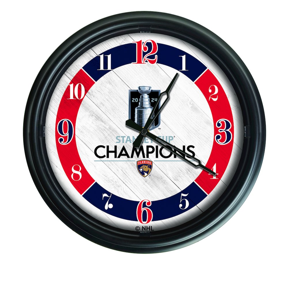 Florida Panthers - 2024 Stanley Cup  Indoor/Outdoor LED Wall Clock