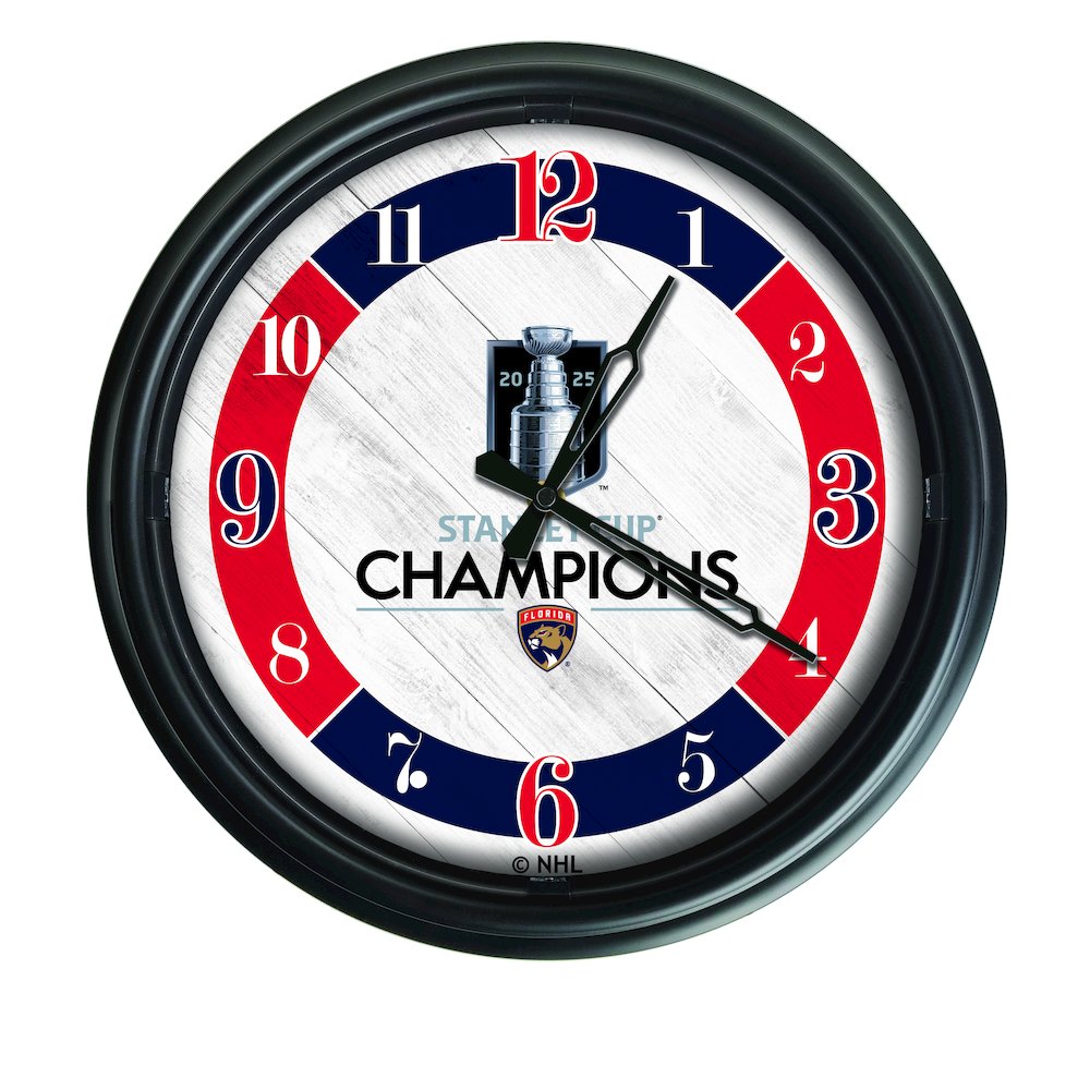 Florida Panthers - 2025 Stanley Cup Indoor/Outdoor LED Wall Clock