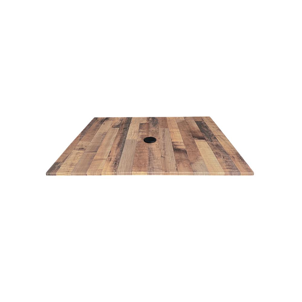 32" x 32" Rustic, Indoor/Outdoor All-Season EuroSlim Table Top with Umbrella Hole