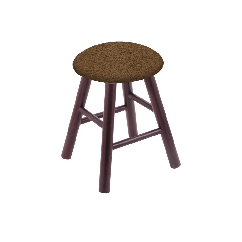 Maple Vanity Stool in Dark Cherry Finish with Rein Thatch Seat