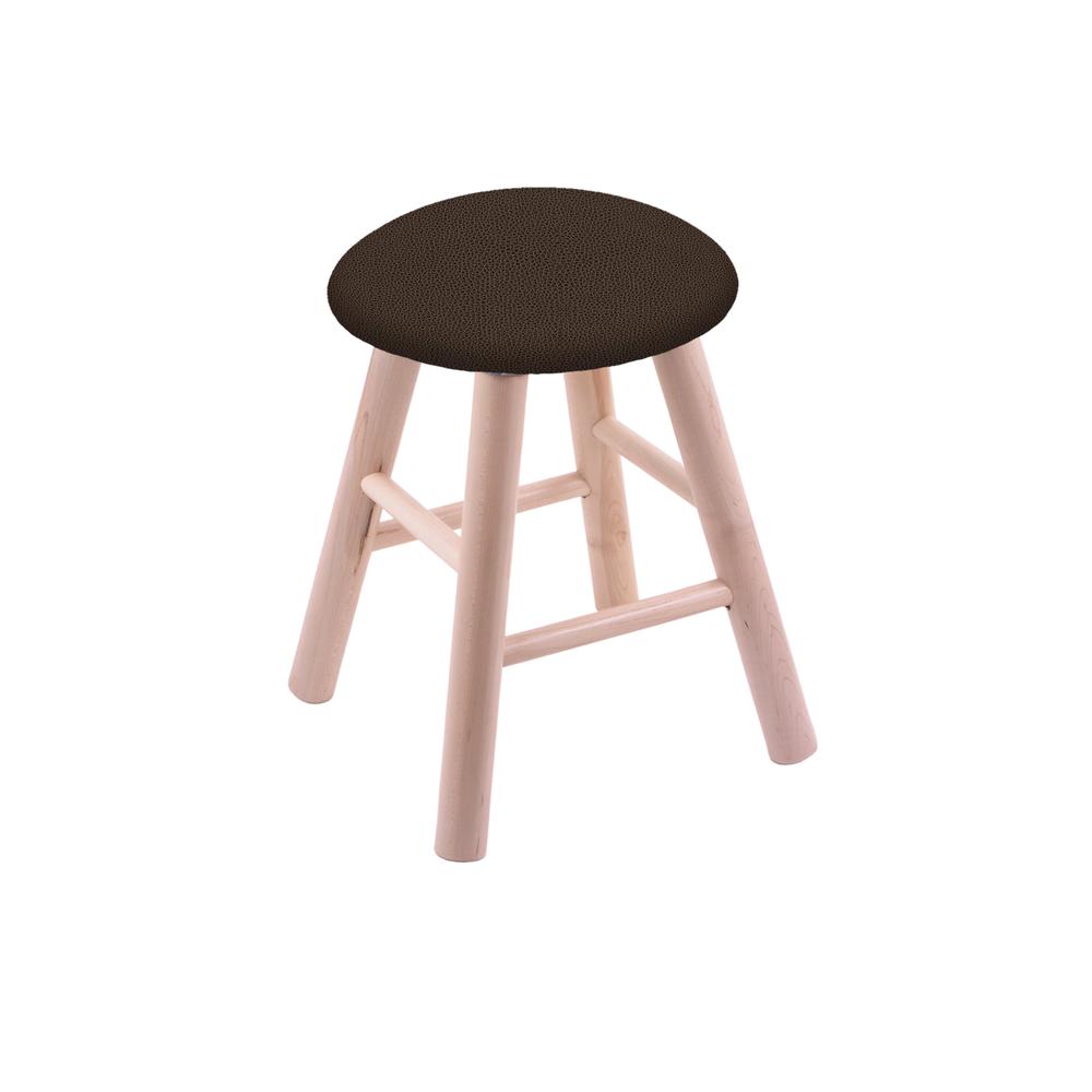 Maple Vanity Stool in Natural Finish with Rein Coffee Seat
