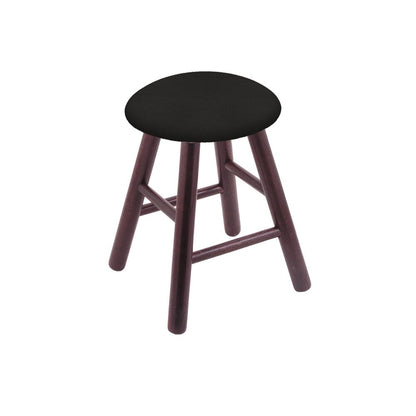 Oak Vanity Stool in Dark Cherry Finish with Canter Espresso Seat