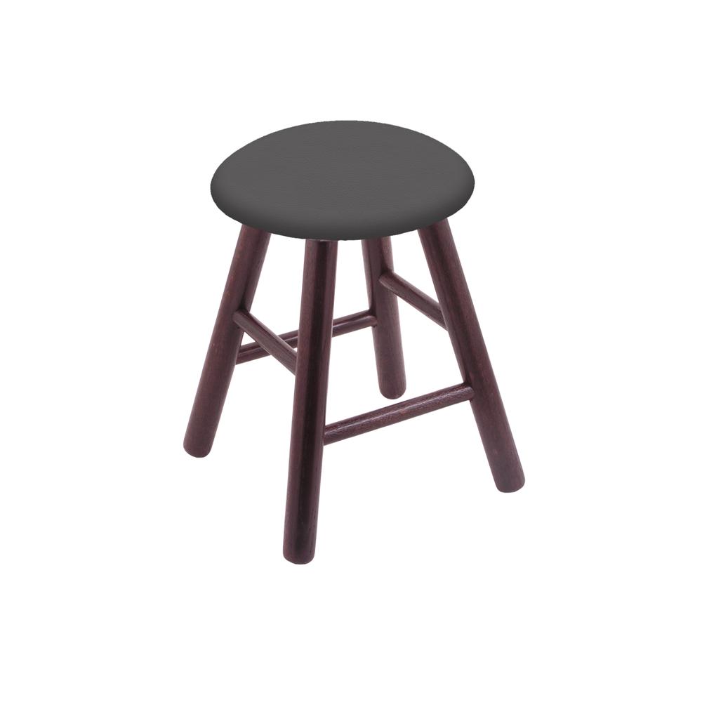Oak Vanity Stool in Dark Cherry Finish with Canter Storm Seat